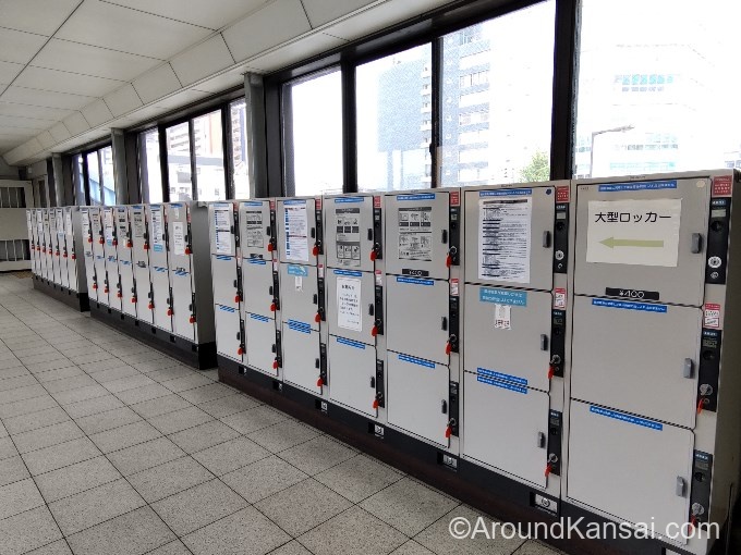 大阪港にあるコインロッカー（改札外）
