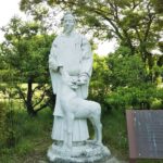 大仙公園にある仁徳天皇の像