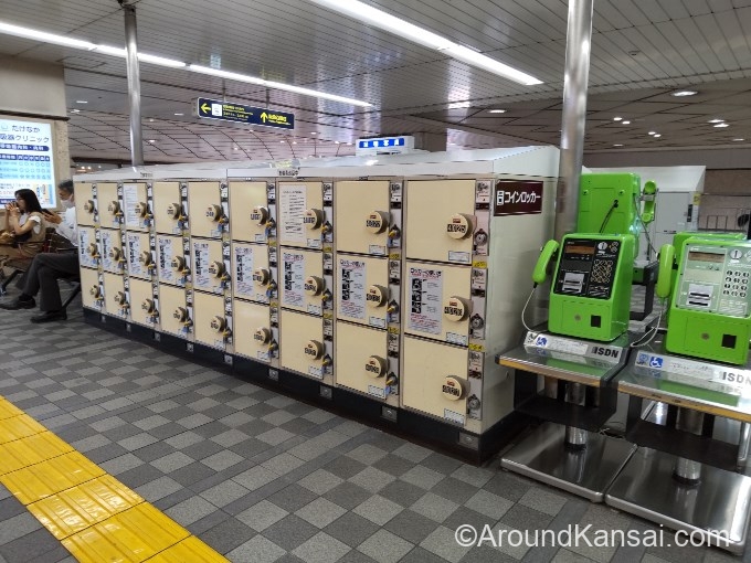 阪急宝塚駅、改札外のコインロッカー